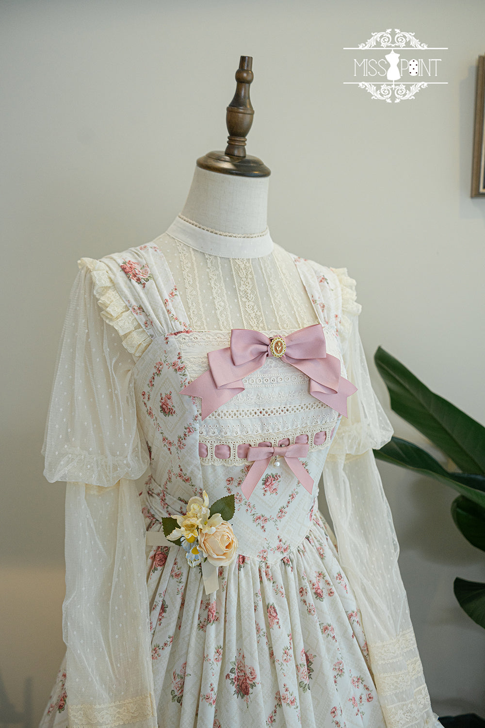 Miss Point~Customized Wood Rose 2.0 Elegant Vintage Jumper Dress 21392:302652