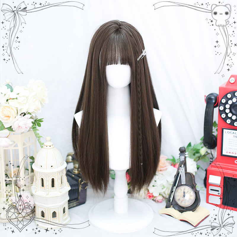 Dalao - Daily Lolita Wig Long Curly Various Styles Ins KOL Wig 2083 Cold Brown