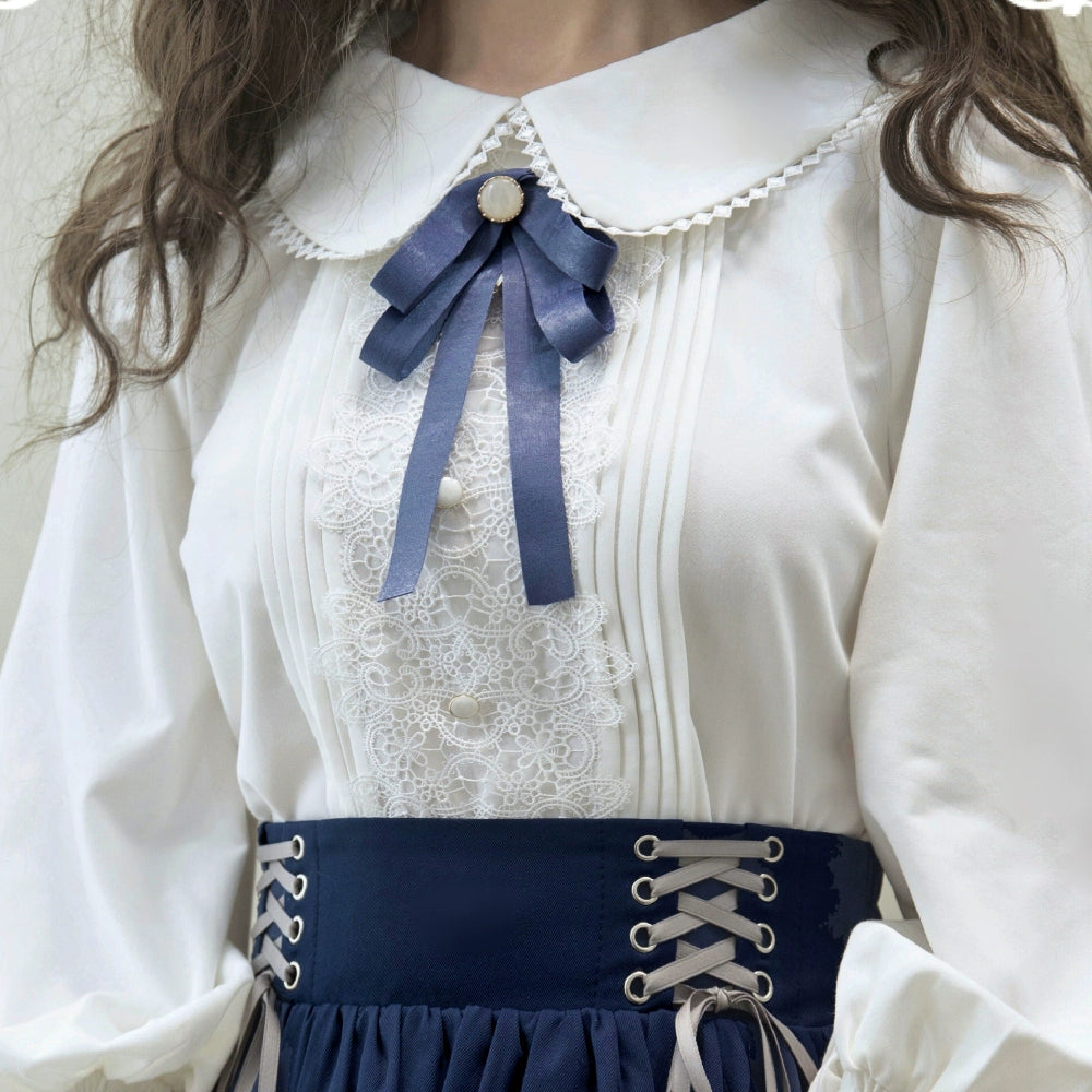 EESSILY - Countess's Autumn Travel - Vintage Lolita Shirt and Skirt (L M S XL) 44247:800629