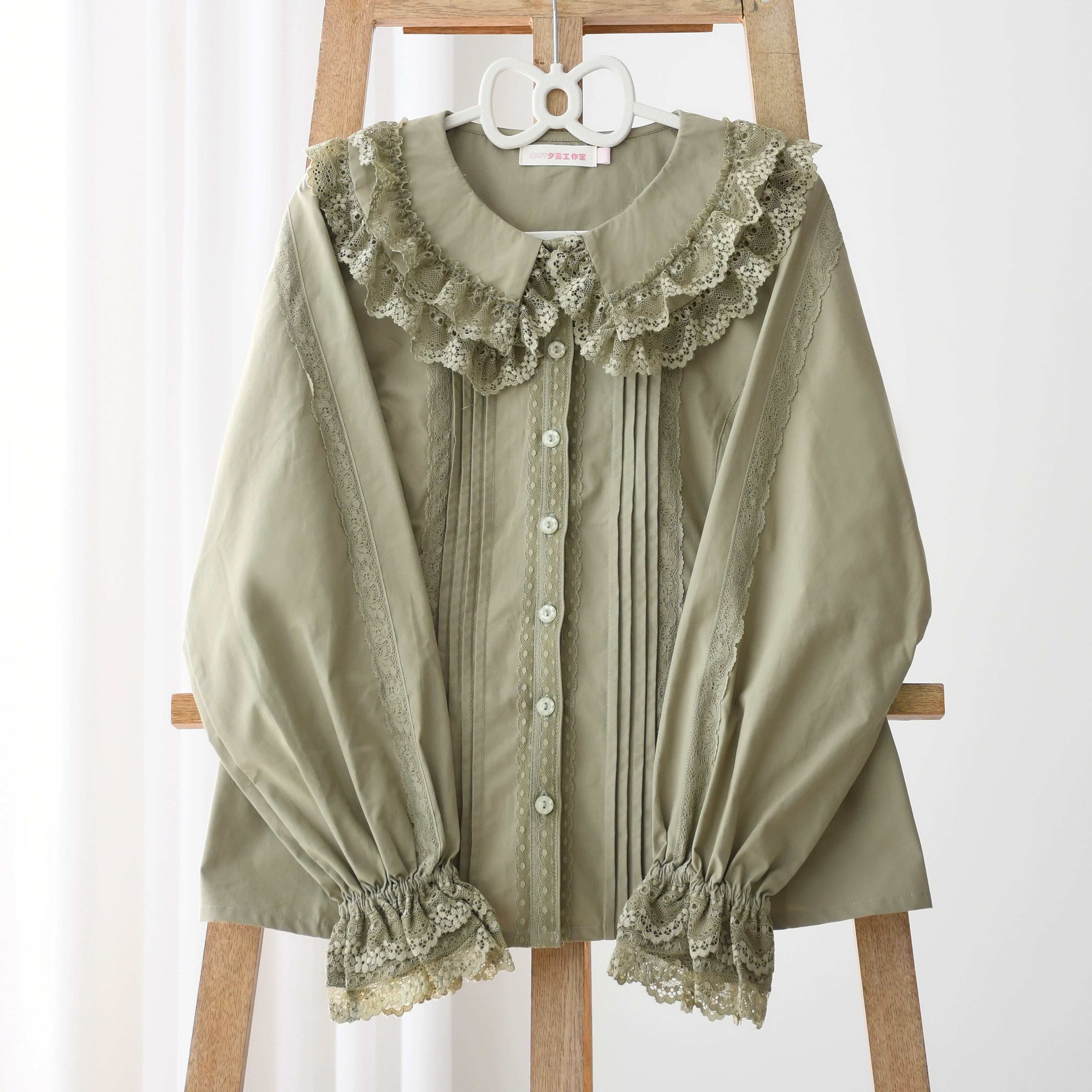 MIST - Hyde Garden - Daily Lolita Shirt Cotton Blouse Long Sleeves (L M S XL) 35152:482862