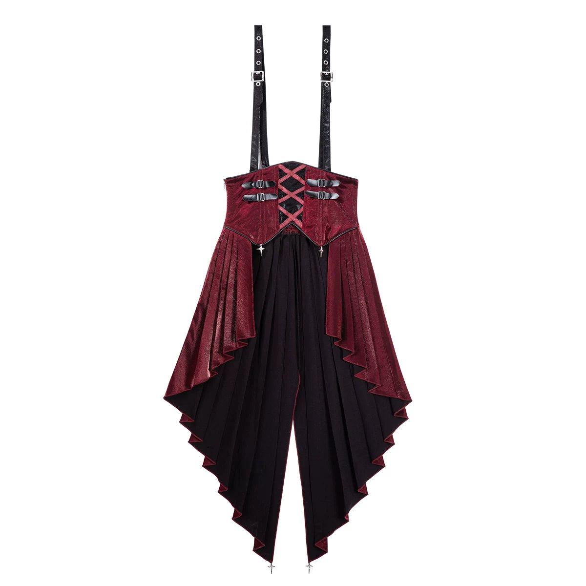 Prime Assassin - Ouji Lolita Suspender Skirt Set, High-low Hem Suspender Skirt Only S