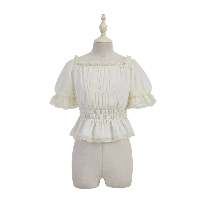 Nikki Tomorrow - Goose Pleasure - Country Lolita Red JSK Dress Apricot Shirt (L M S XL XS) 38306:582498