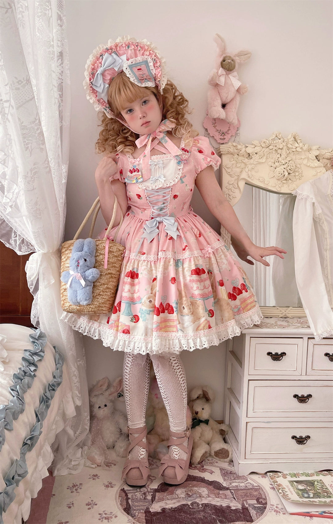 Dark Star Island~Honey Bunny Cake~Sweet Lolita JSK/OP/Strap SK/Shirt 39864:638846