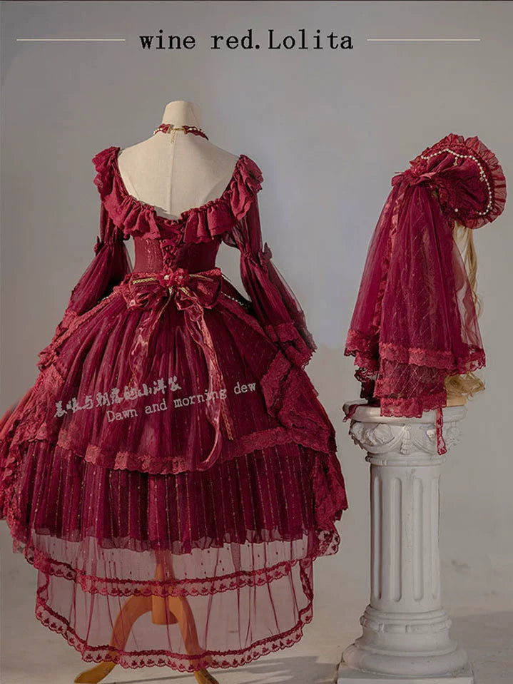 Dawn and Morning - Elegant Lolita OP Dress Sunrise Elf Long Dress