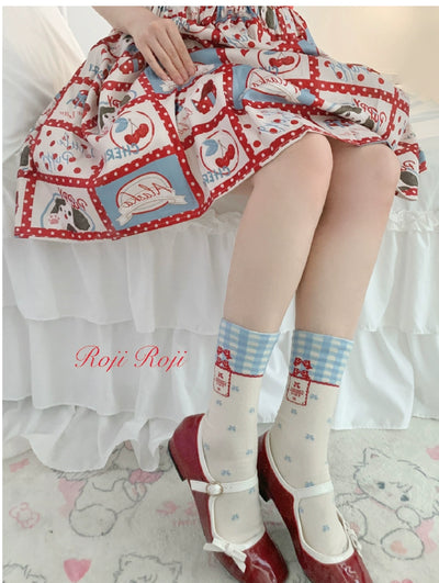 Roji Roji~Kawaii Lolita Socks Bows Sock for Spring/Summer Wear   