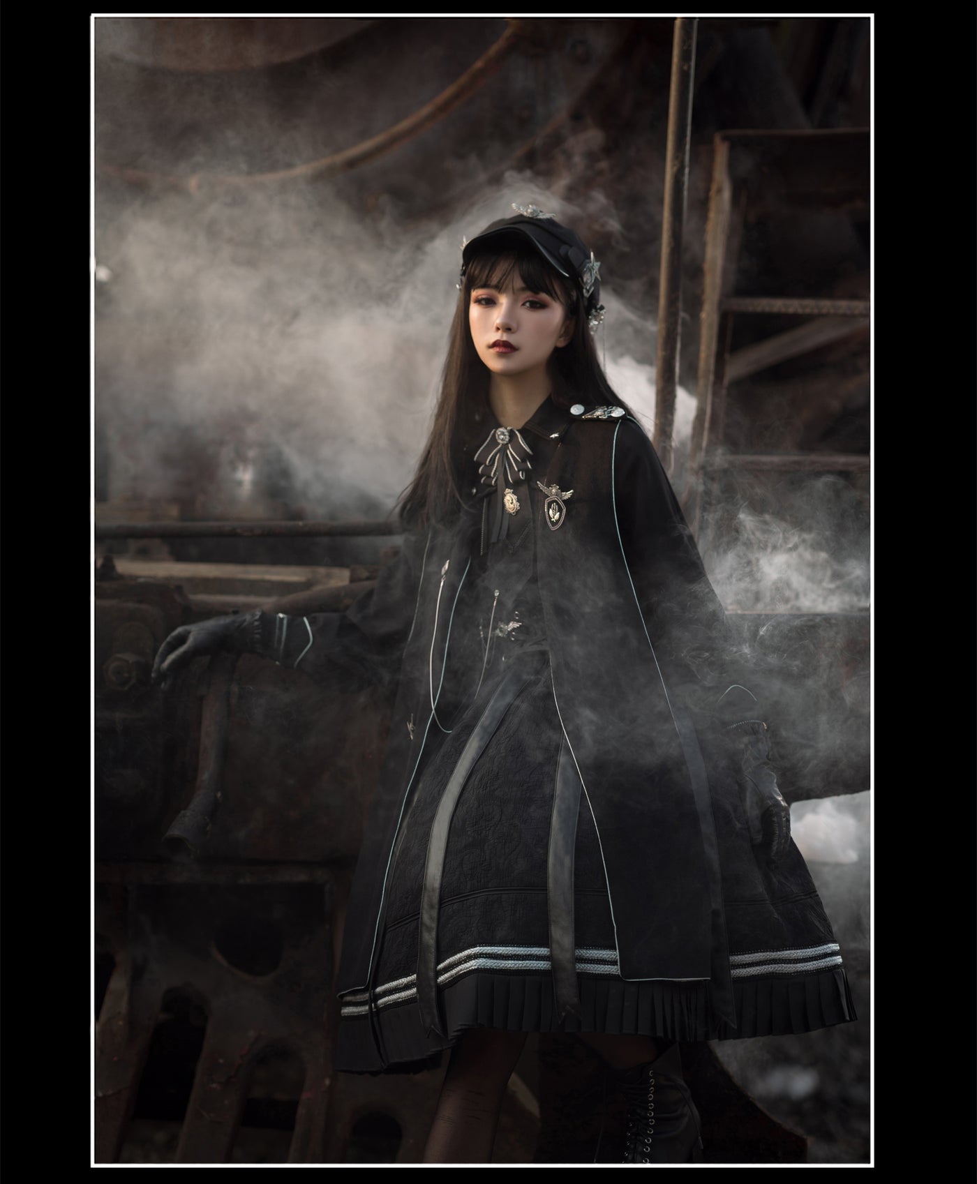 Susin Lolita~Alpha~ Black Military Ouji Lolita Waistband   