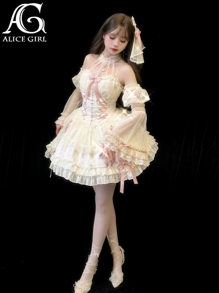 Alice Girl~Cross Princess~Sweet Lolita Princess Sleeves Cross Embroidery Sleeves   