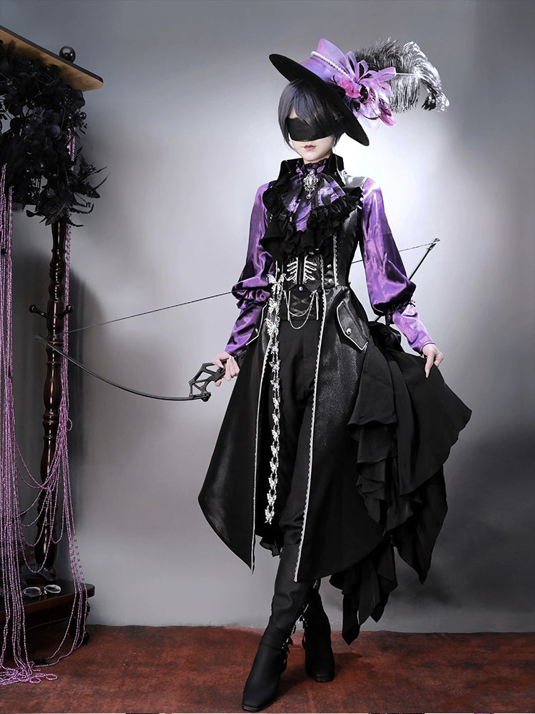 Forest Fluorescent Carps~Ruined Echoes~Ouji Lolita Outfit Male Lolita Prince Pants Set