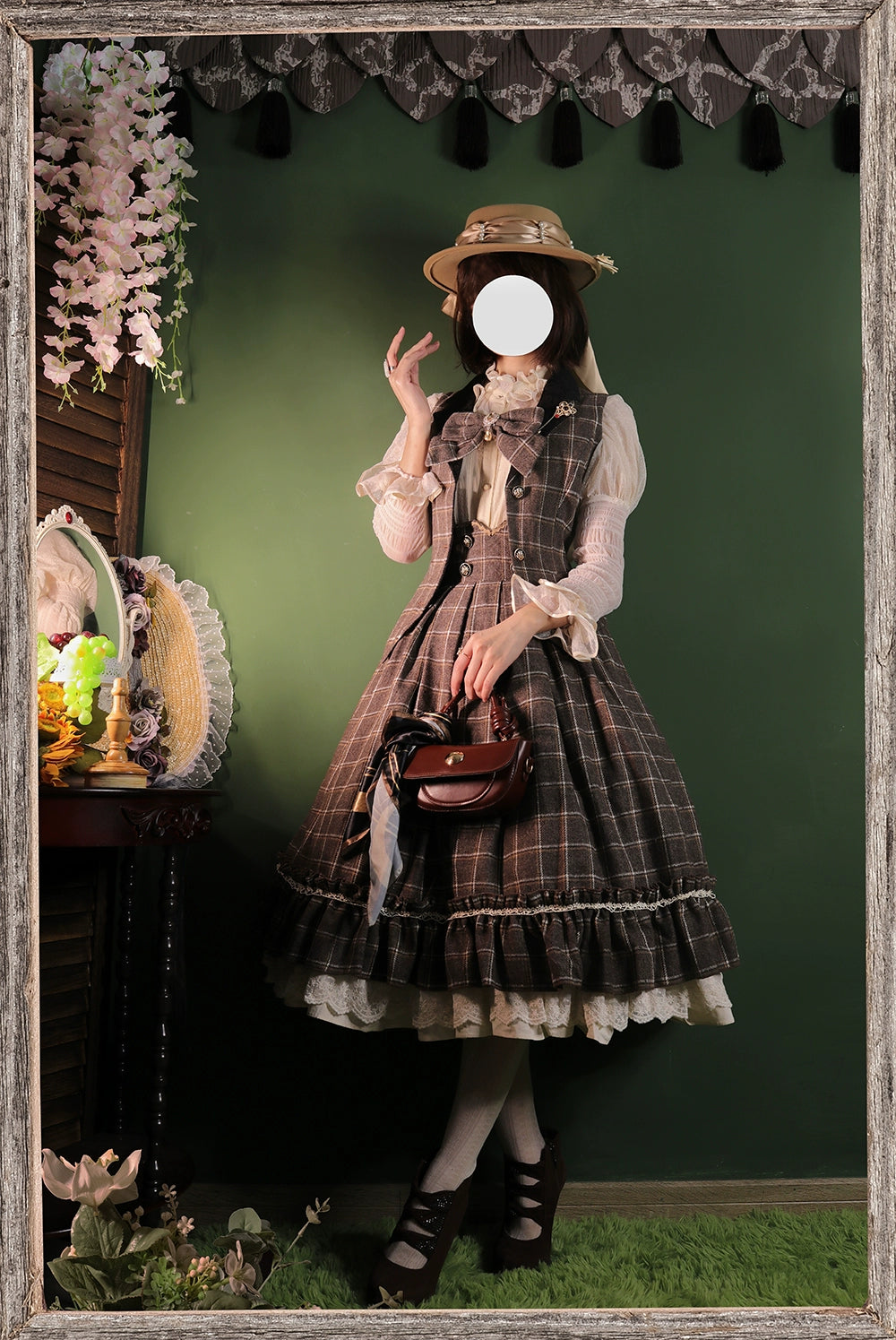 (BFM)Miss Point~Rose~Elegant Lolita Pliad Print Vest Customized 32510:385470