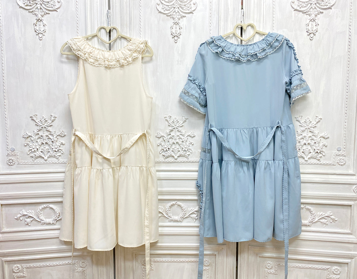 Little Dipper~Daily Lolita Hollowed-out Apron Dress Multicolors   