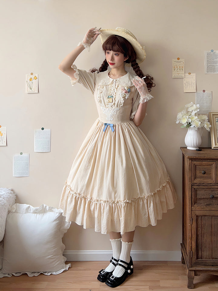 (Buyforme)Miss Point~Happy Summer Elegant Lolita Floral Jumper Skirt   