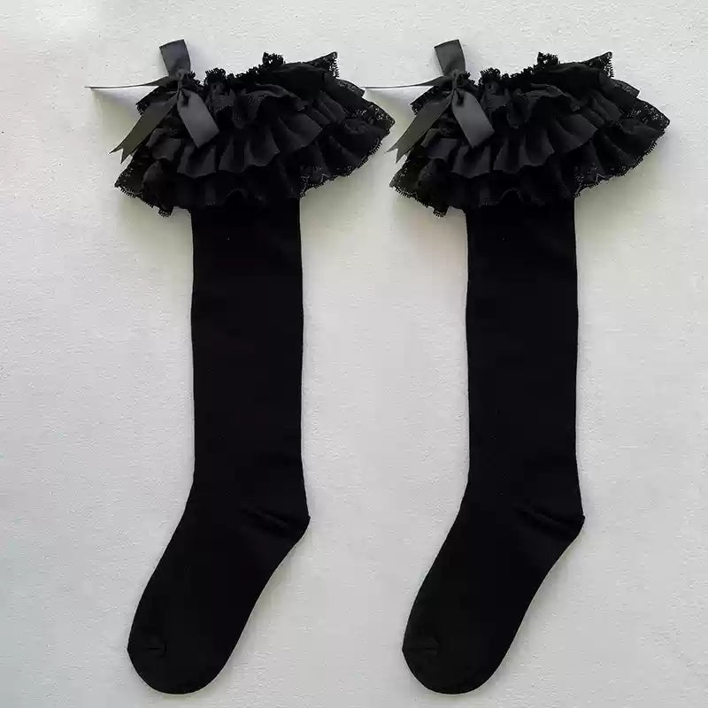 (BuyForMe)WAGUIR~Lolita Bow Cotton Socks Lace Socks