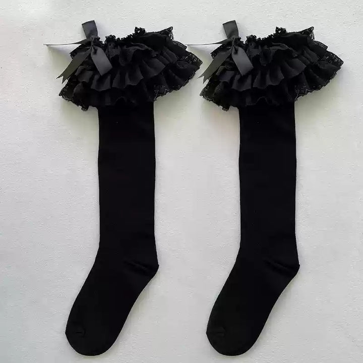 (BuyForMe)WAGUIR~Lolita Bow Cotton Socks Lace Socks