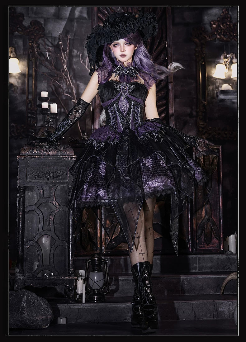 Bone Dragon - Gothic Lolita Corset JSK Dress Set with Embroidery 45654:856913
