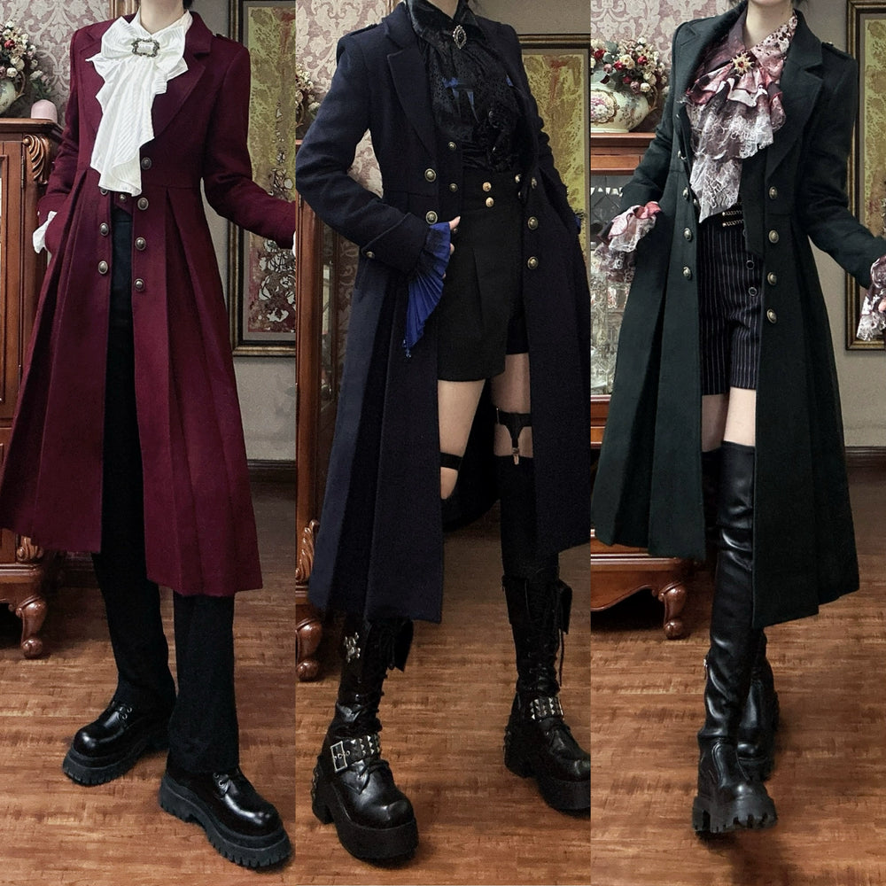 Gazing Galactic~Ouji Lolita Coat Winter Gothic Prince Wool Outwear   