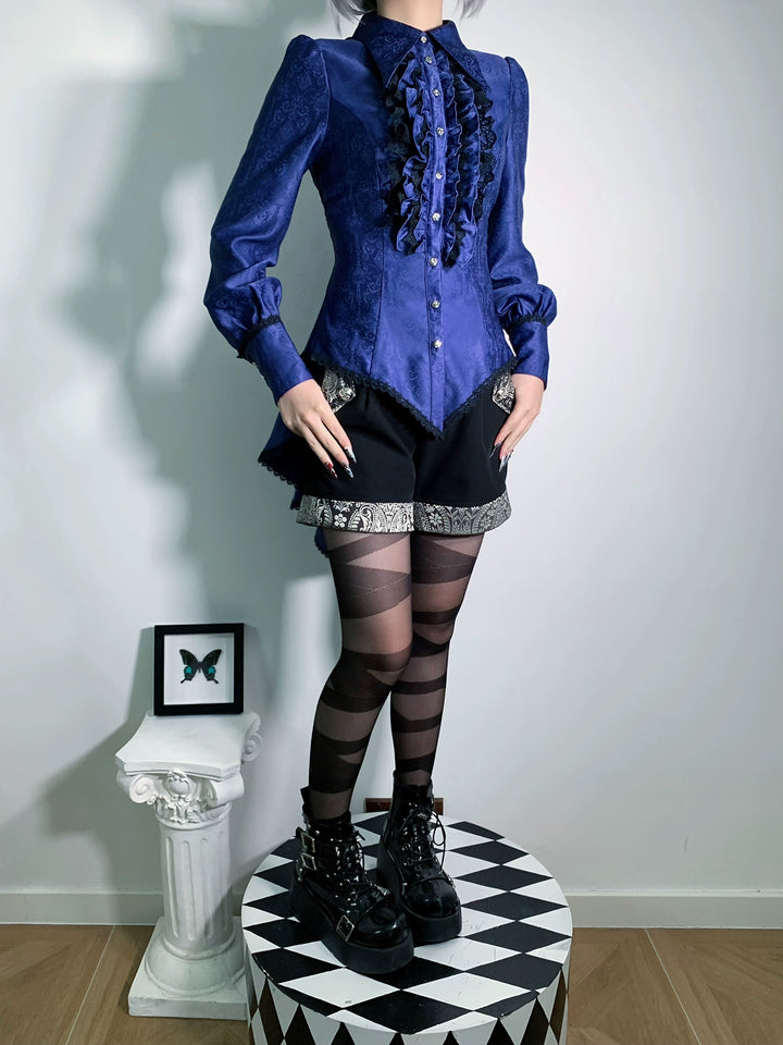 Little Dipper~Cold Rice~Ouji Lolita Shirt Long Sleeve Prince Blouse