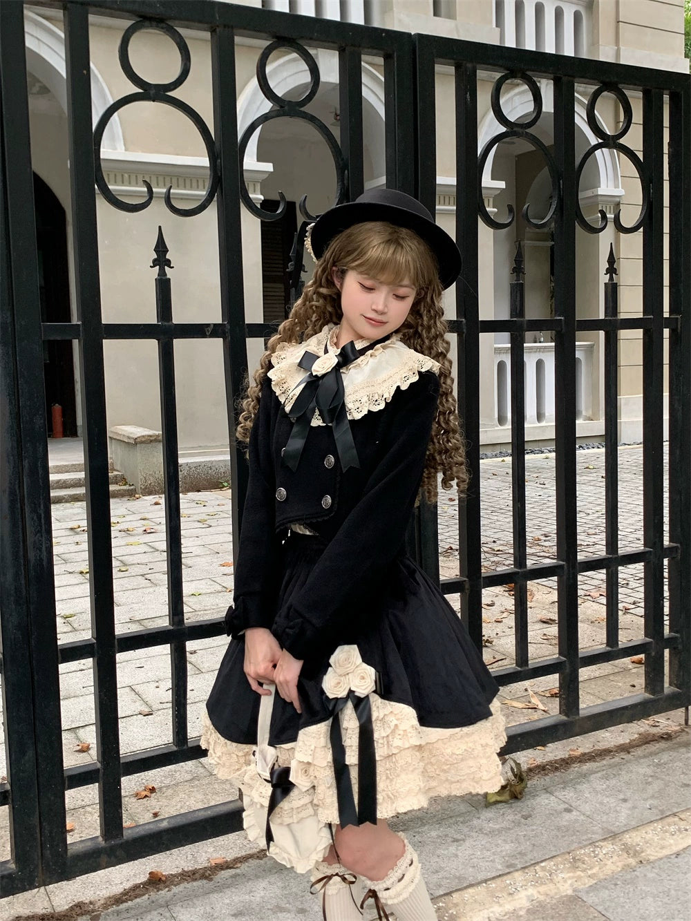 LeMiroir - Winter Solstice - Elegant Lolita Winter Short Coat & SK 44069:794219