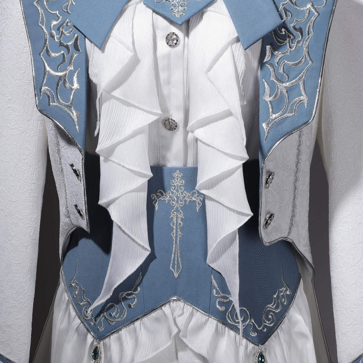 Your Princess - Lunar Paladin - Embroidered Ouji Lolita Tailcoat Set
