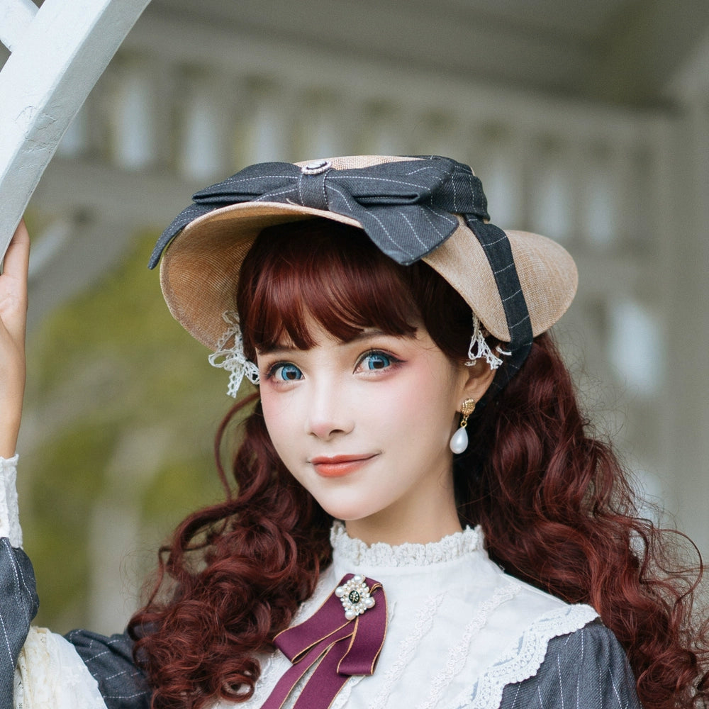 Miss Point~Rose Doll~Elegant Lolita Striped Fishbone Skirt 32524:385296
