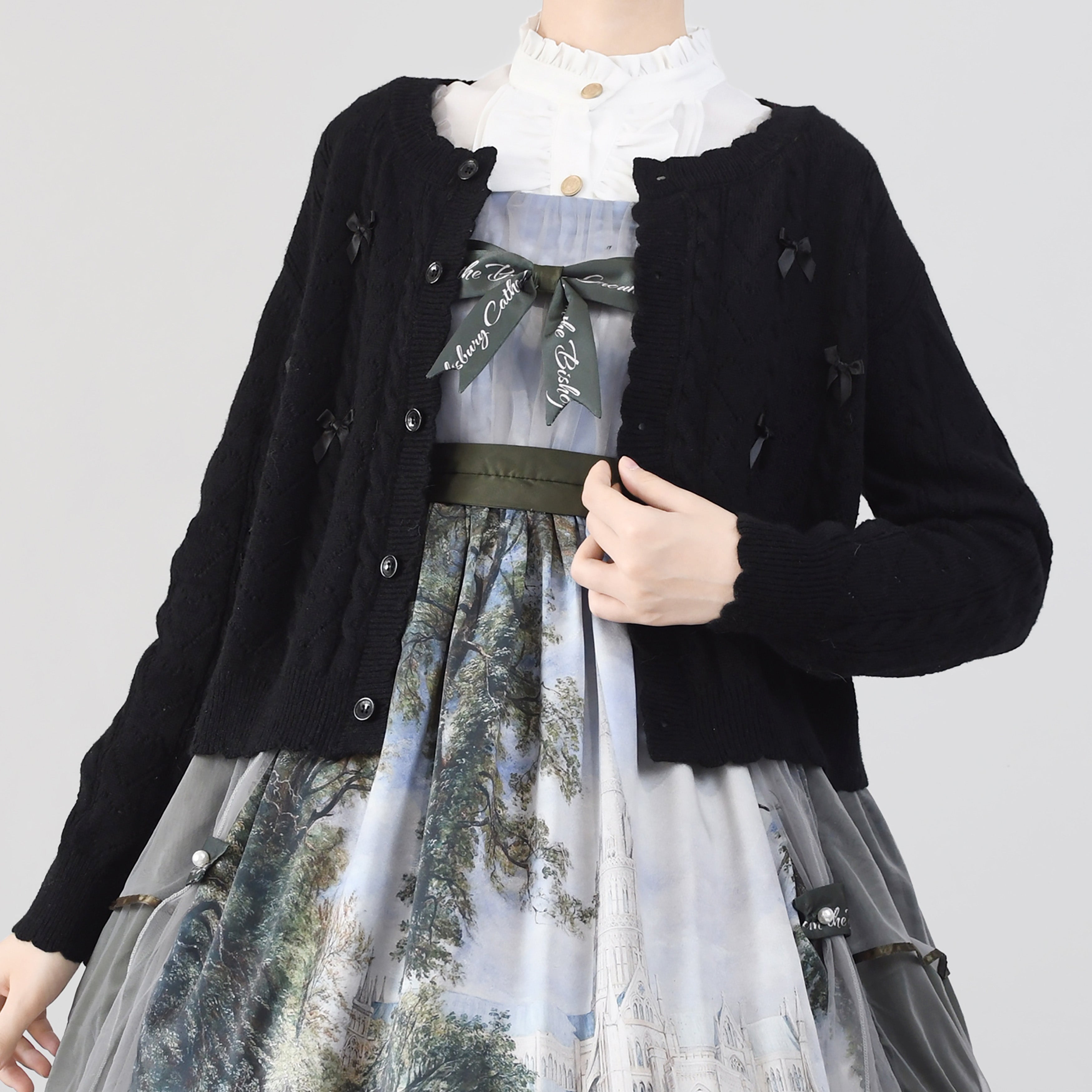 MIST - Hollow Out Long Sleeve Lolita Cardigan Multicolors