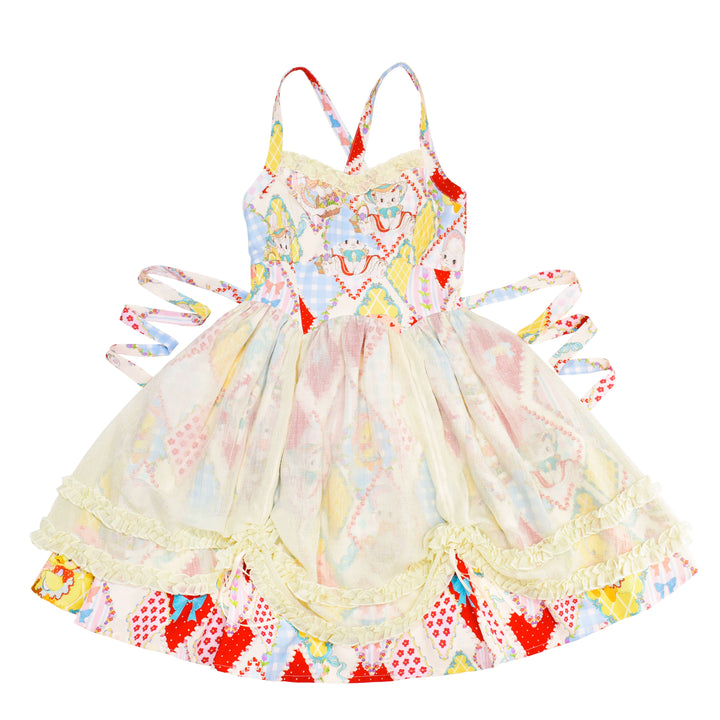 Southern Cross~Showa Kaleidoscope~Sweet Lolita OP SK and JSK with Rabbit Print Beige JSK S