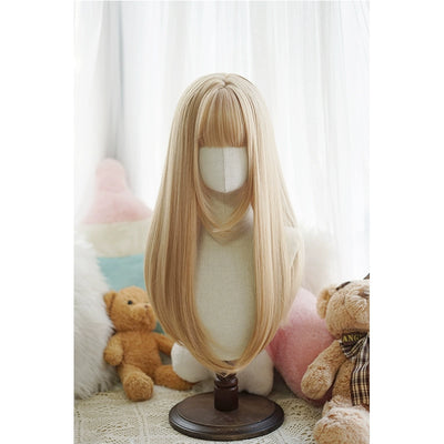 Imperial Tea~Daily Lolita Wig Long Straight Wigs Maple sugar color  