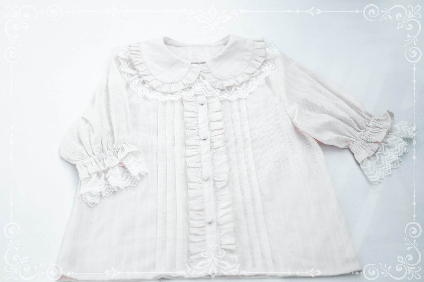 MIST~Sweet Lolita Golilla Short Sleeve Shirt S milk white 9912:184462