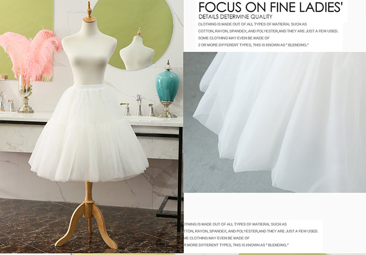 Manyiluo~Medium-length Extended Boneless Lolita Skirt Petticoat   