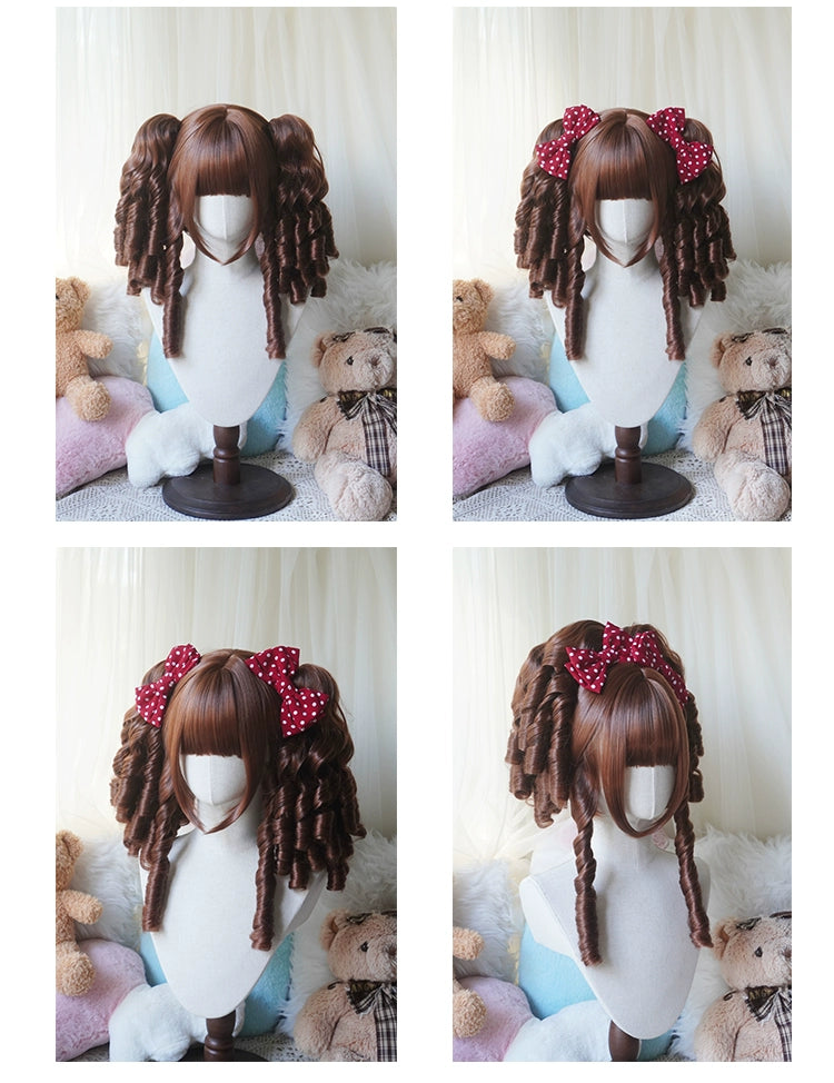 Imperial Tea - Solid Lolita Bob Wig With Detachable Curl Ponytail