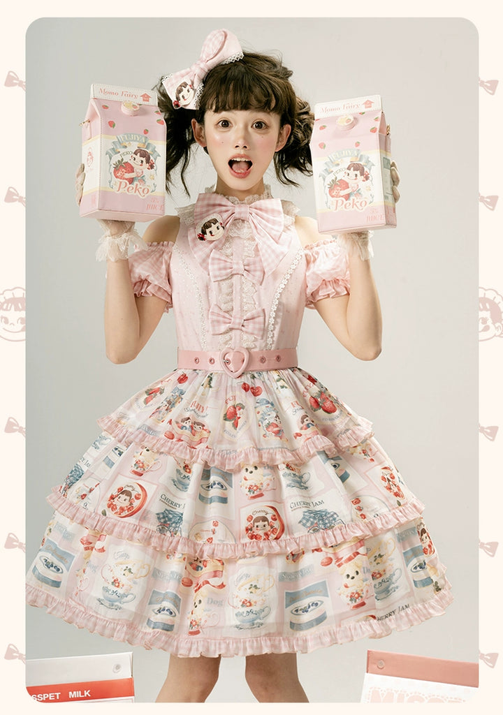 Summer Fairy~IP Collab Kawaii Lolita Dresses OP Home Wear Salopette Cardigan SK   