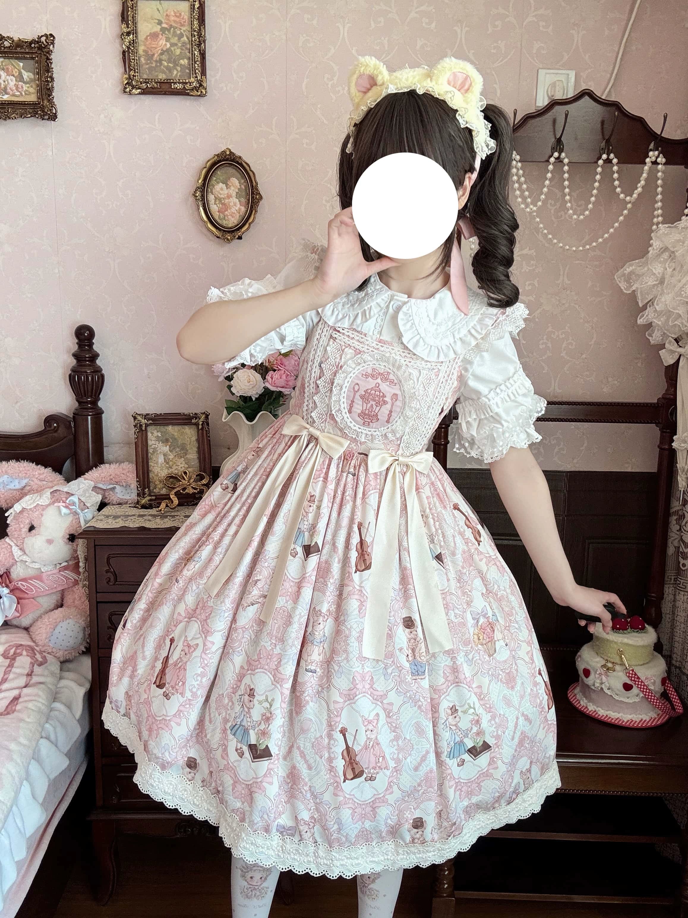 Suiyi - Candy Party - Printed Sweet Lolita JSK, Peter Pan Collar Shirt 44281:802189