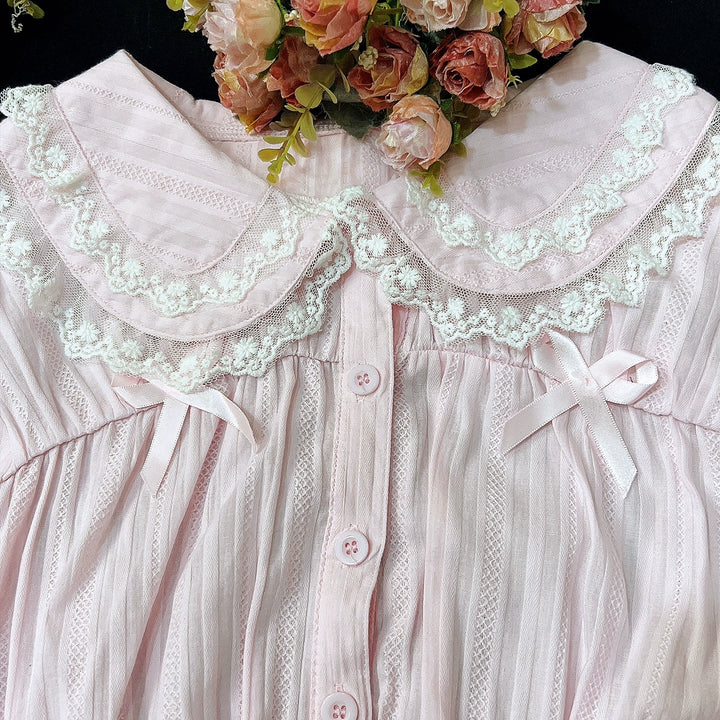 DMFS Lolita~Sweet Lolita Shirt Doll Collar Blouse High-waisted   