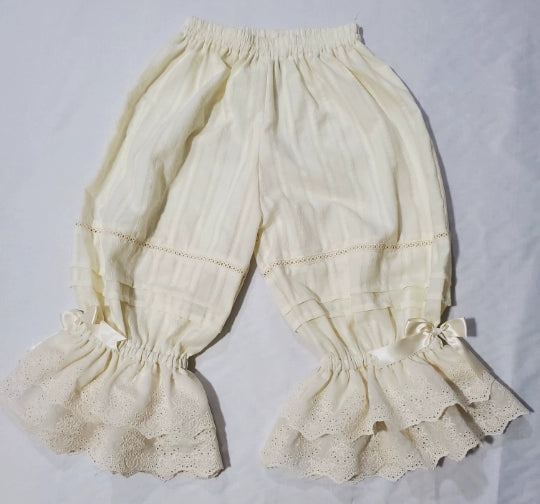 WangYan&Summer - Sweet Lolita Bloomer Cotton Lace Summer Inner Wear Beige(Ivory) Total length 60 cm