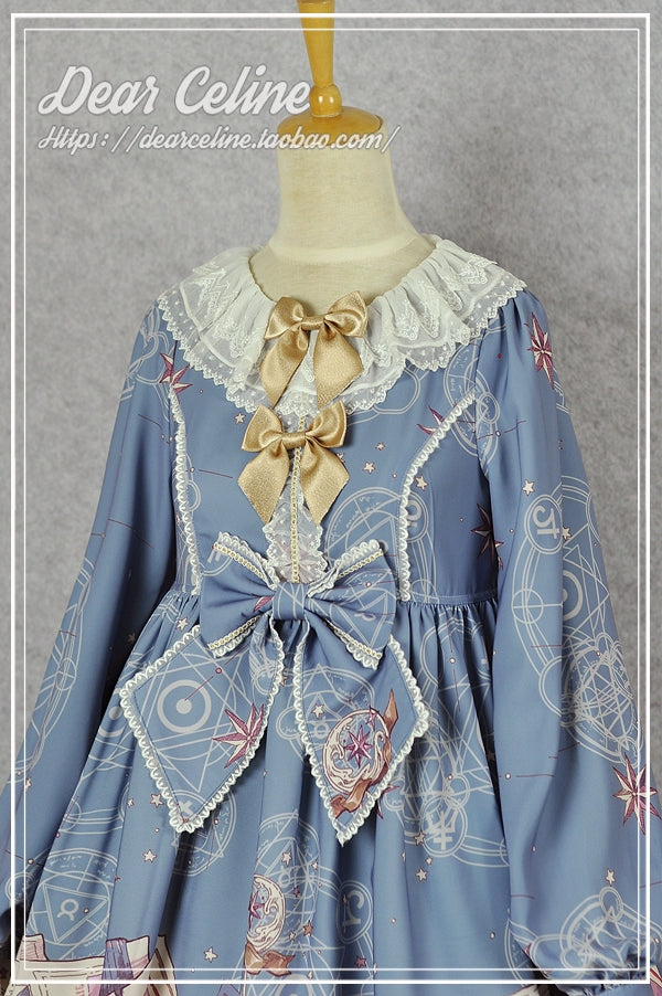 (BFM)Dear Celine~Cat Professor's Magic Class~Daily Lolita OP Dress Long Sleeve Dress   