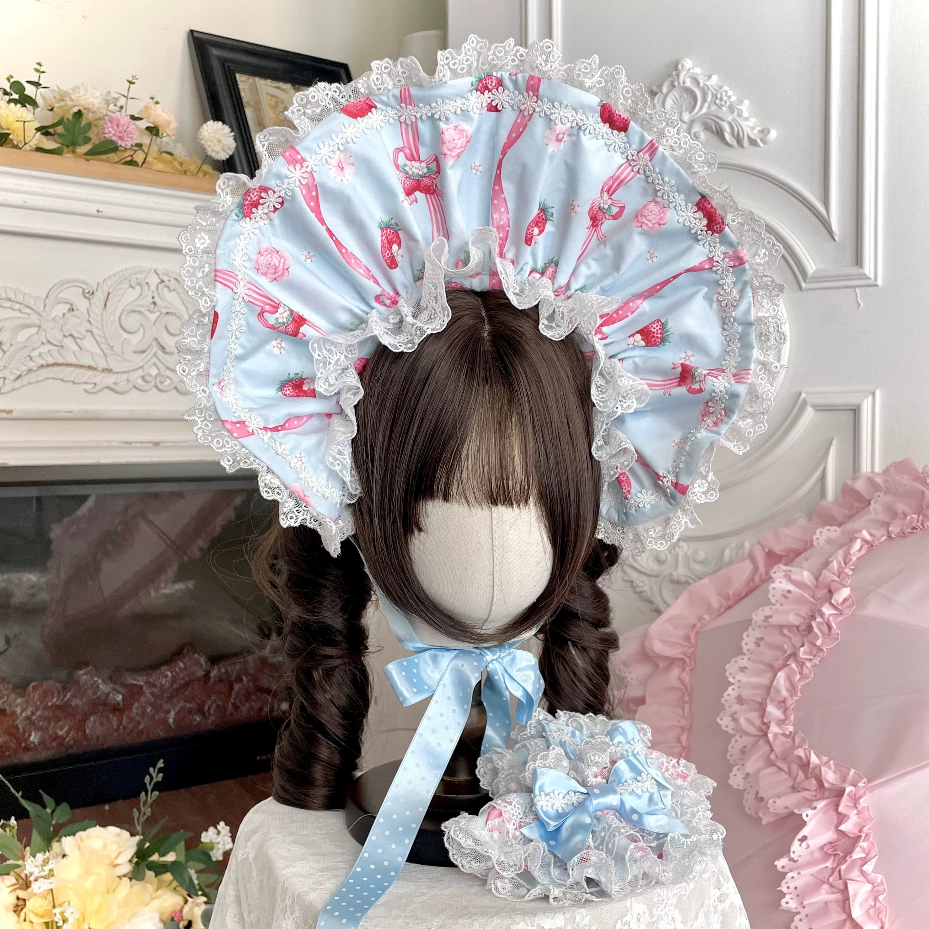 Deer Strawberry Garden - Old School Lolita Deer & Strawberry Printed JSK Dress 45681:860568