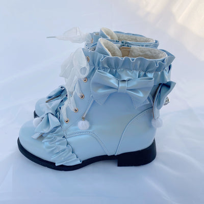 Fairy Godmother~Enthusiastic Ideation~Elegant Lolita Shoes Fleeced Short Martin Boots   