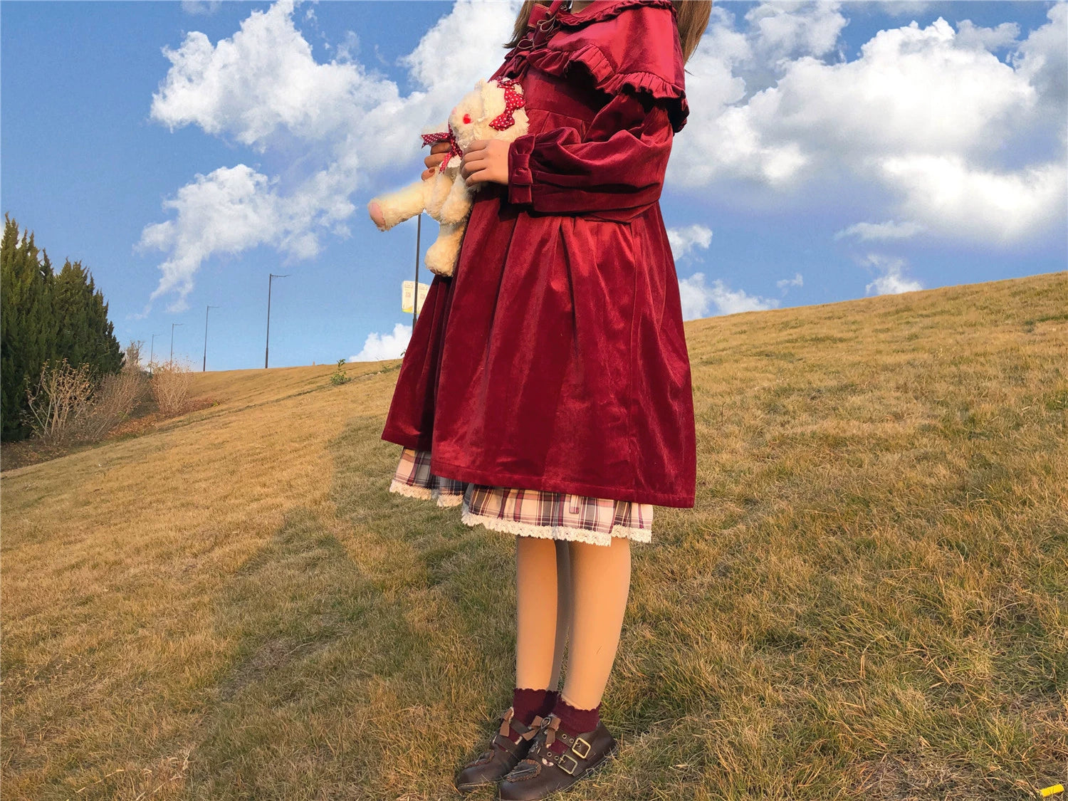 Dark Star Island~Winter Lolita Cape Velvet Antique Lolita Coat 32870:394822
