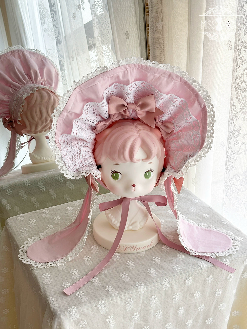Miss Point - Vintage Petal Rabbit - Old School Lolita Headdress Suit With Bunny Ear 43134:766754