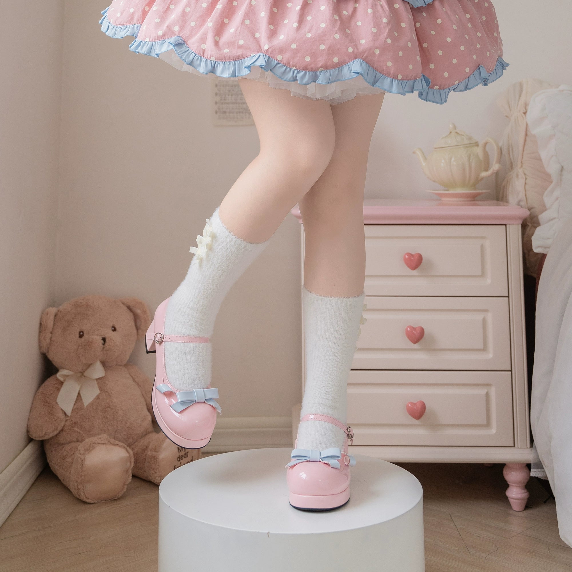 Dolly Doll~Lovers' Gift~Round Toe Middle Heel Mary Jane Lolita Shoes 32678:397842