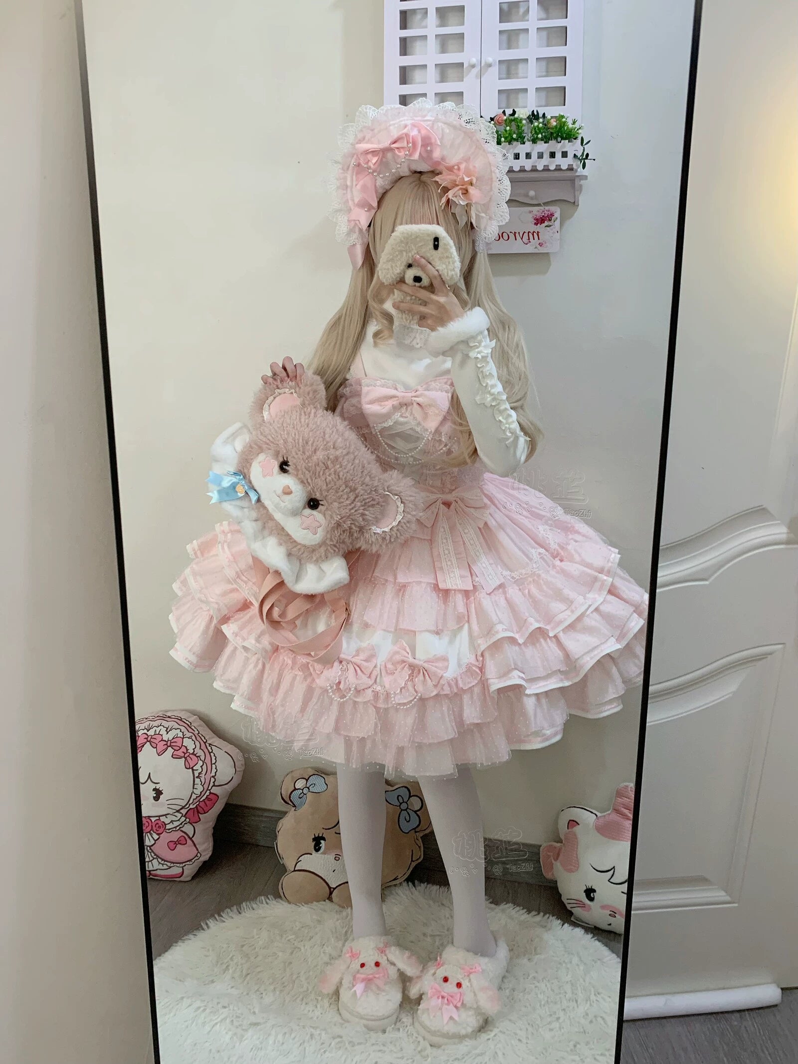 Cavernose - Sugar Star Bunny & Bear - Kawaii Lolita Bear & Bunny Plush Bag