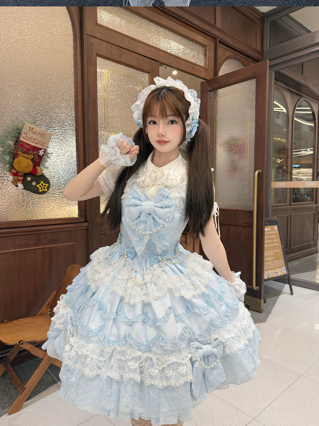 Mengfuzi~Showa Doll~Old School Lolita JSK Dress Tiered Skirt