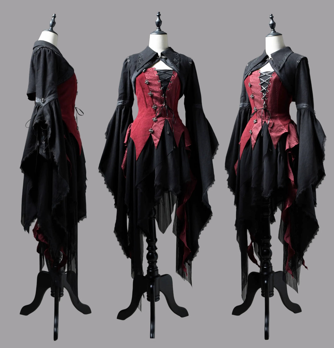 Wuyuzhe~Dragoon Knight 3.0 Version~Western Fantasy Style Lolita Irregular Skirt Set Lolita Vest   