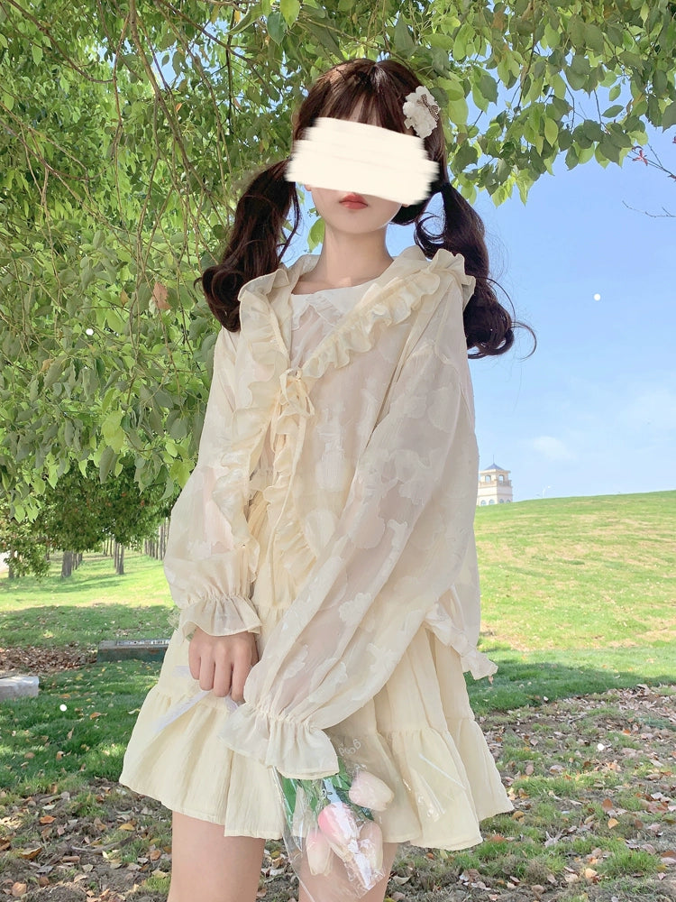 Hanguliang~Summer Daily Lolita Hooded Sheer Sunscreen Cardigan