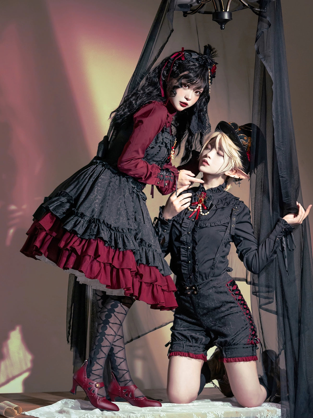 Luna Planetarium - Evil Fang - Gothic Lolita JSK Suit Ouji Lolita Shorts Suit