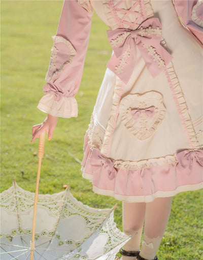 Niu Niu~Little Florist~Pink Plus Size Sweet Lolita OP   