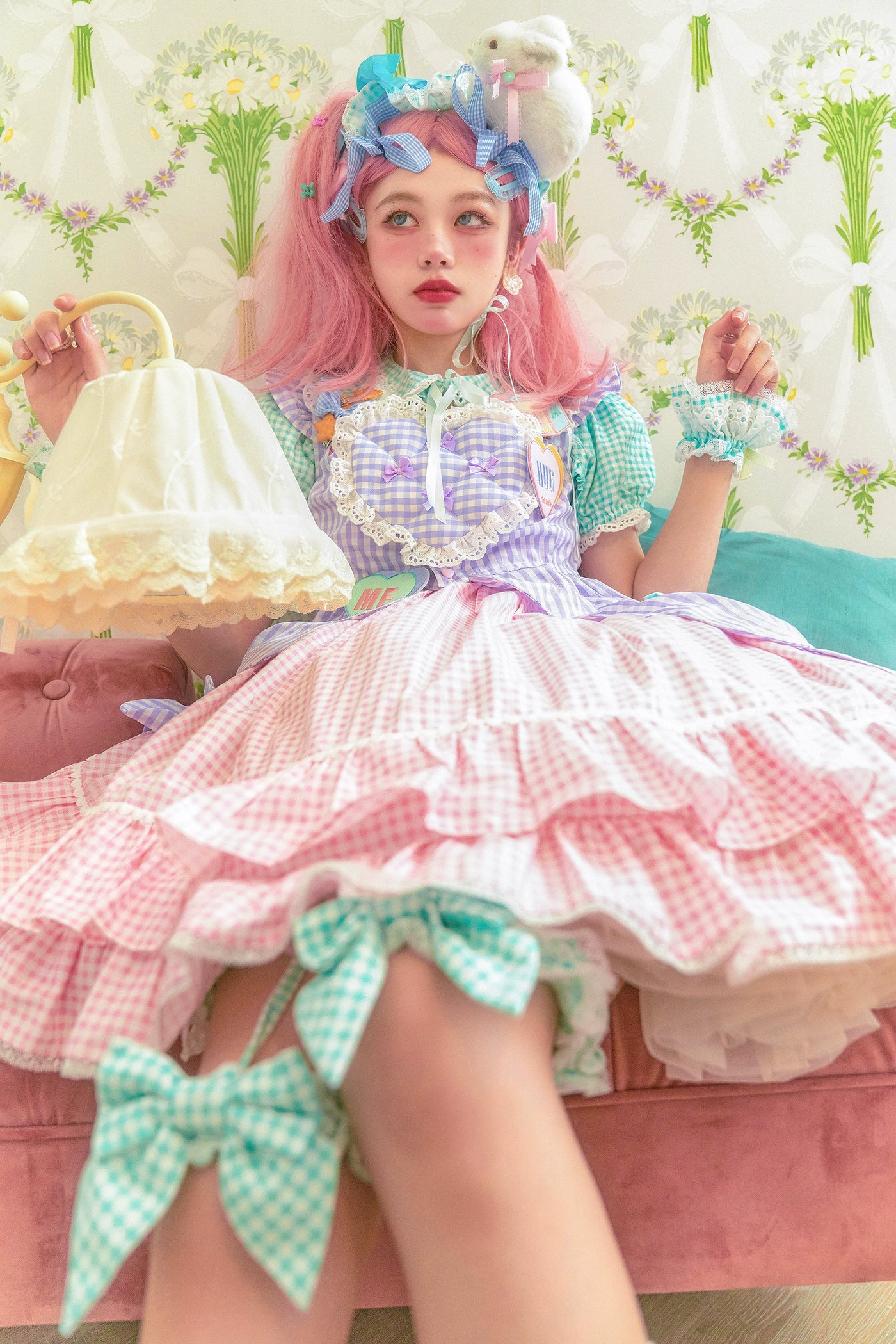 (BFM)Fluff Mollie~Bean Breakfast~Sweet Lolita Overskirt Daily Daily Petaled Skirt   