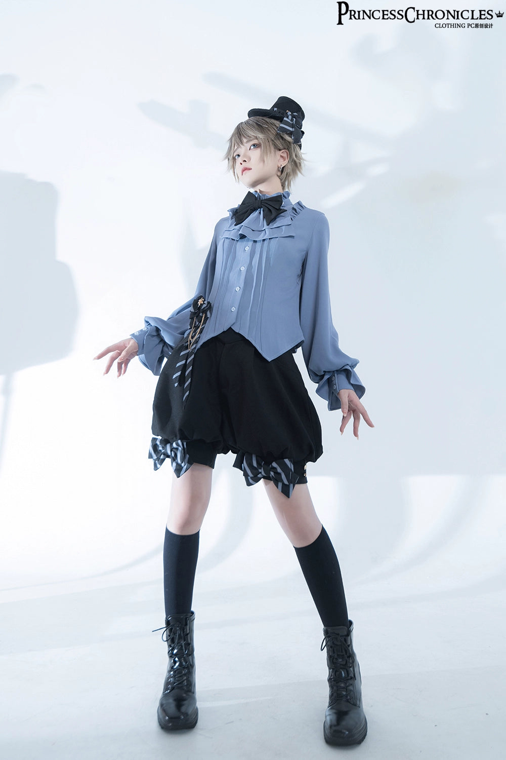 Princess Chronicles - Narrative Rule - Ouji Lolita Prince Shorts Set Long Vest