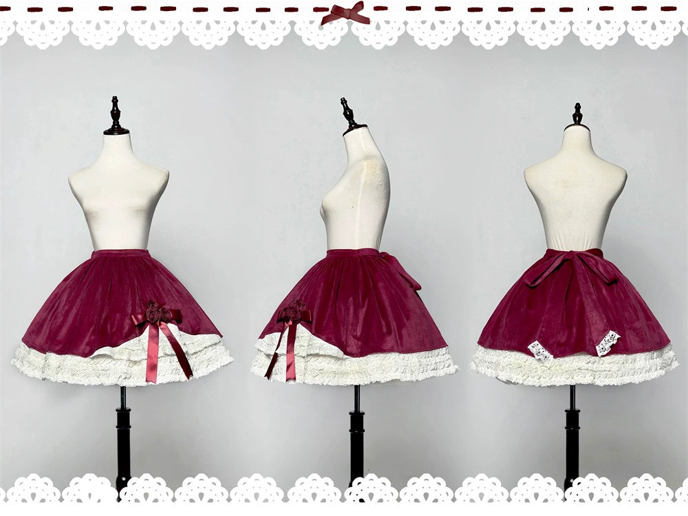 LeMiroir - Winter Solstice - Elegant Lolita Winter Short Coat & SK (2XL L M S XL) 44069:794196