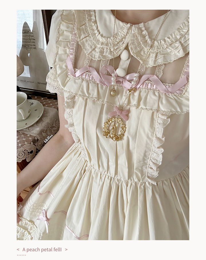 The Seventh Doll~Hazy Afternoon~Vintage Lolita OP Dress Embroidered Apron   