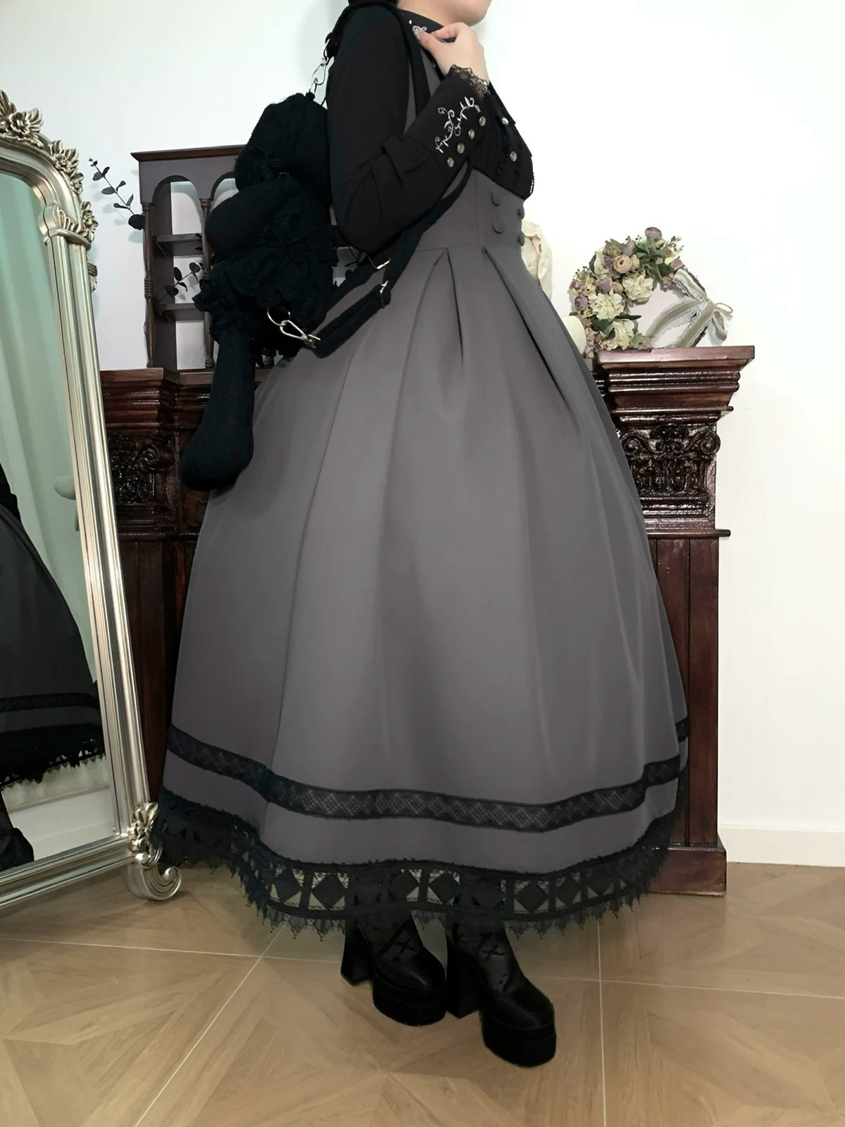 Serenade - Bust-Supporting Elegant Lolita JSK Dress, Three Length Styles